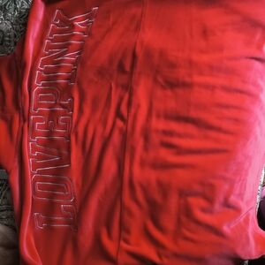 Red LOVE PINK Sweatshirt Xs Velour